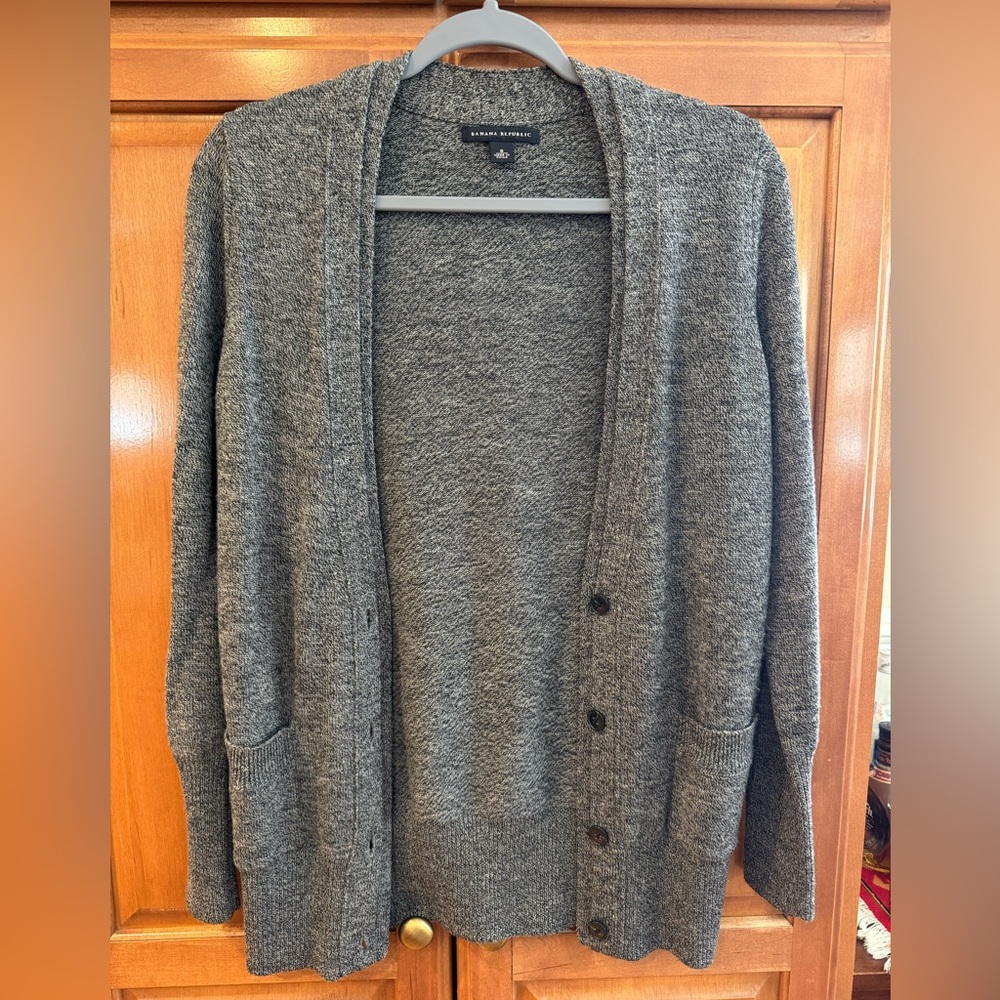 Banana Republic Heather Gray Cardigan